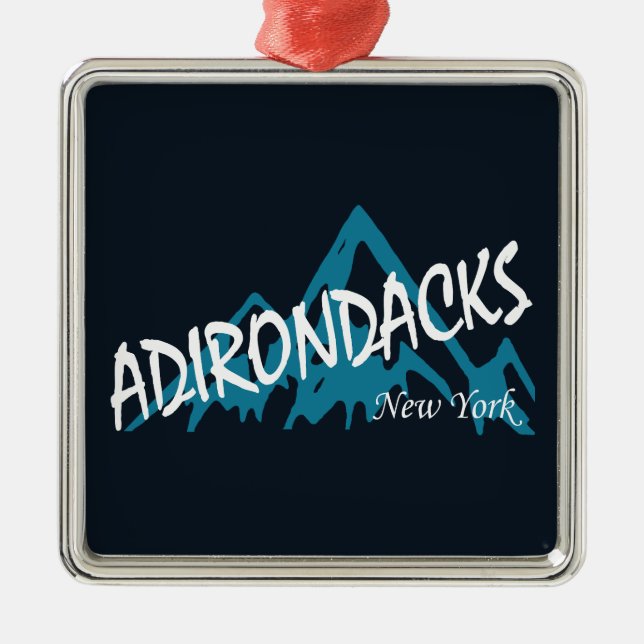 Adirondacks New York Mountains Ornament Aus Metall (Vorne)