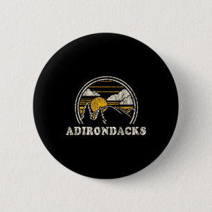 Adirondacks New York Ny T-Shirt Vintage Wandern Mo Button