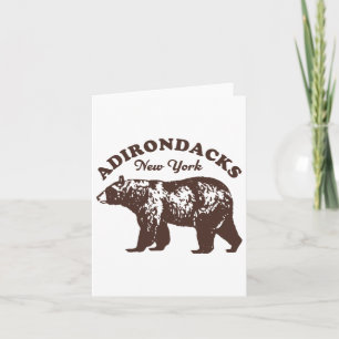 Adirondacks Ny Bär Retro Vintager Stil Wandern Karte