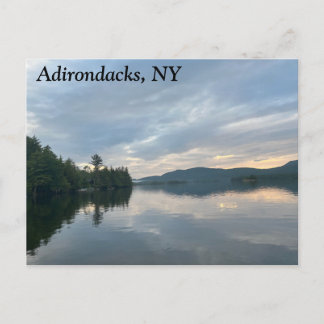 Adirondacks, NY Lake and Mountains Postcard Postkarte