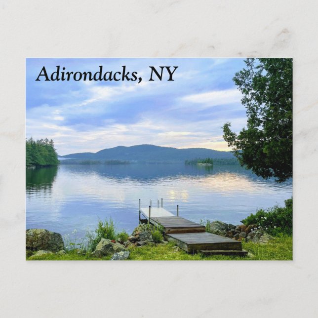 Adirondacks, NY Lake und Kayaks Postcard Postkarte (Vorderseite)