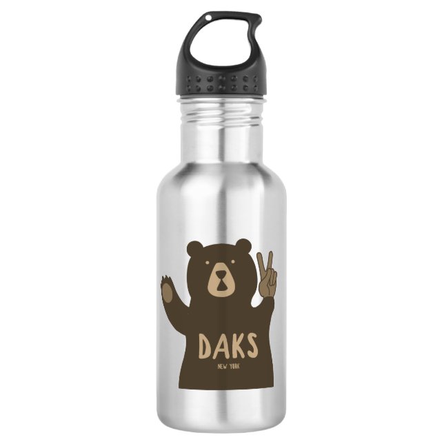 Adirondacks Peace Bären Edelstahlflasche (Vorderseite)