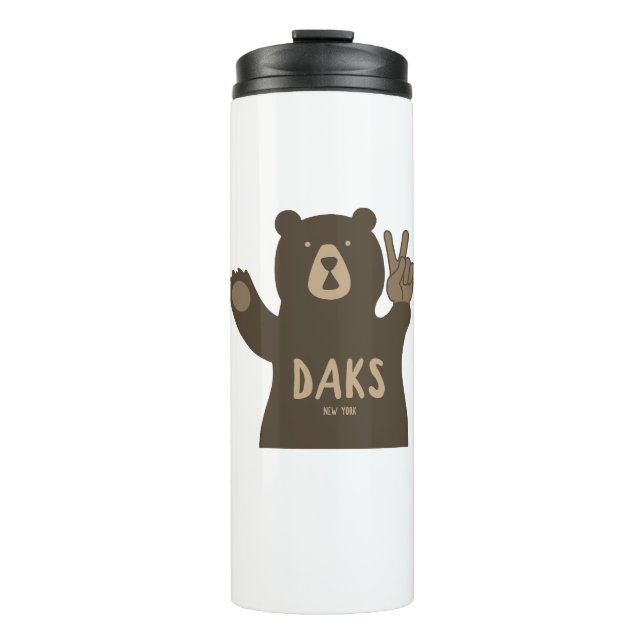 Adirondacks Peace Bären Thermosbecher (Vorderseite)
