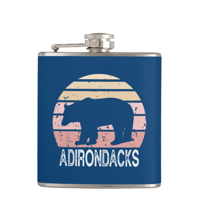 Adirondacks Retro Bär Flachmann (Vorderseite)