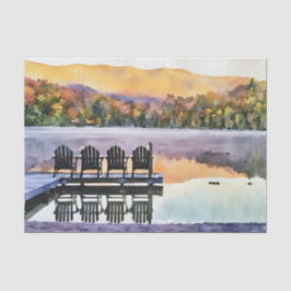 Adirondak fall Heart Lake watercolor tissue paper Seidenpapier