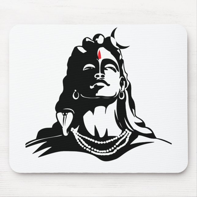 Adiyogi Mahadev OM Namah Shivaya Hindu Mousepad (Vorne)