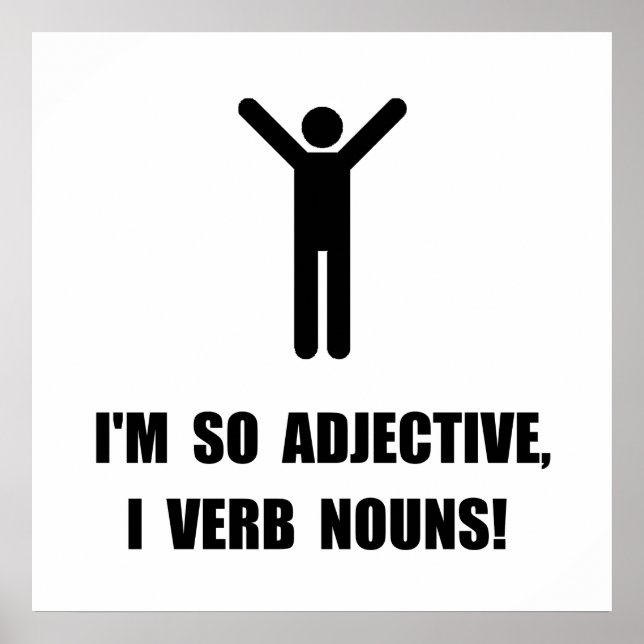 Adjektiv Verb Nouns Poster (Vorne)