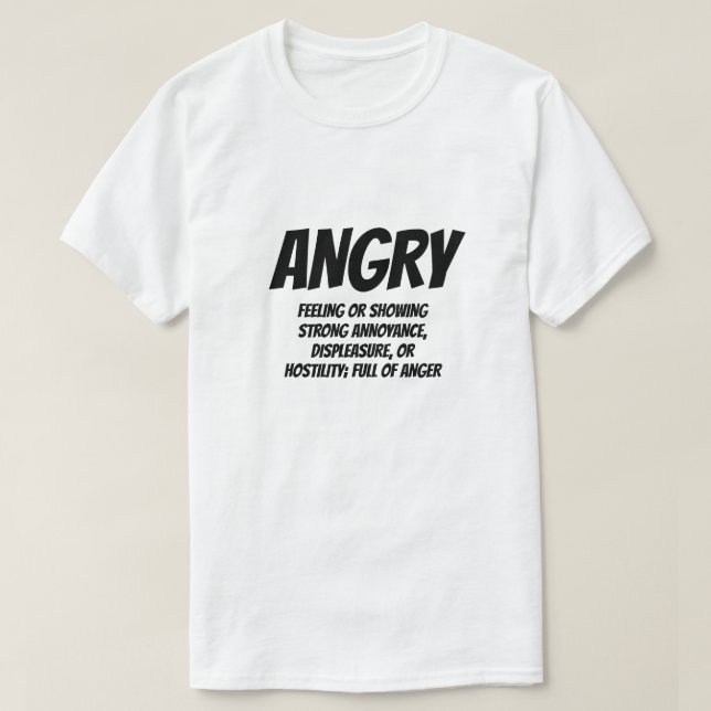 Adjektiv: Wut T-Shirt (Design vorne)