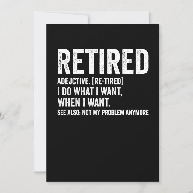 Adjektive Definition nicht mein Problem Anymbol Einladung (Vorderseite)