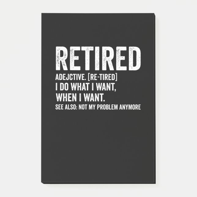 Adjektive Definition nicht mein Problem Anymbol Post-it Klebezettel (Vorderseite)