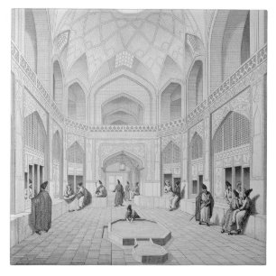 Adji Seid Hussein Basar, in Kashan, 'von der Reise Fliese