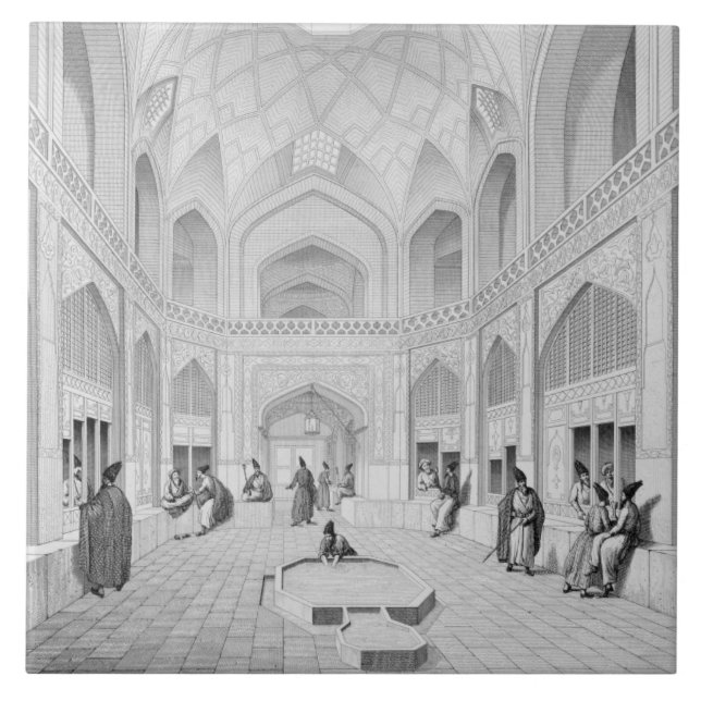 Adji Seid Hussein Basar, in Kashan, 'von der Reise Fliese (Vorderseite)