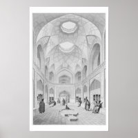 Adji Seid Hussein Bazaar, in Kashan, aus "Voyage"