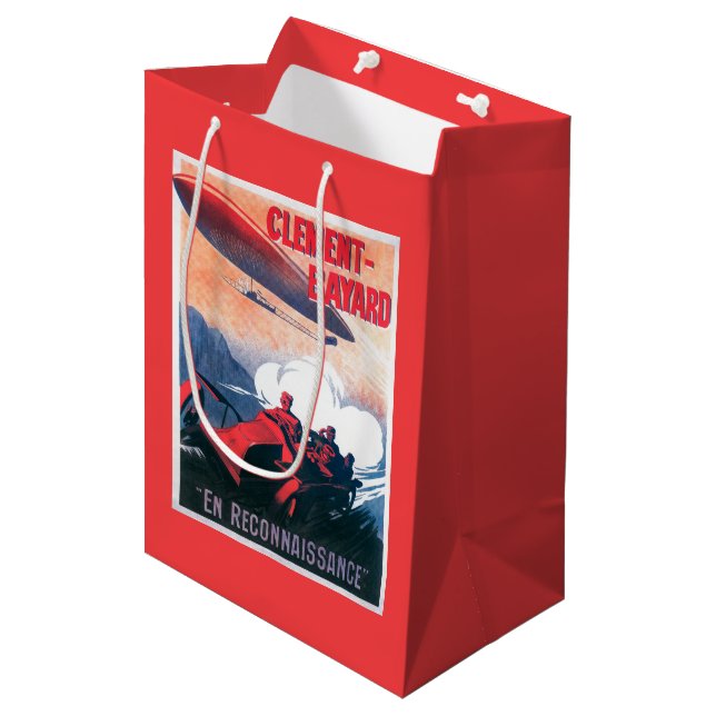 Adjudant Vincenot WWI Luftschiff-förderndes Plakat Mittlere Geschenktüte (Vorderseite Schrägansicht)