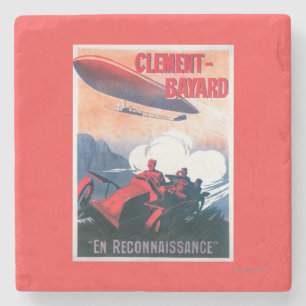 Adjudant Vincenot WWI Luftschiff-förderndes Plakat Steinuntersetzer