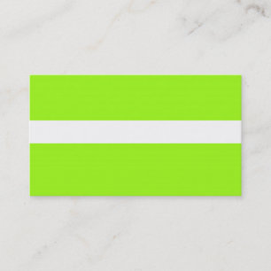 ADJUSTABLE Chartreuse Neon & White Business Card Visitenkarte