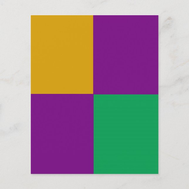 ADJUSTABLE Mardi Gras Green & Lila Flyer (Hinten)