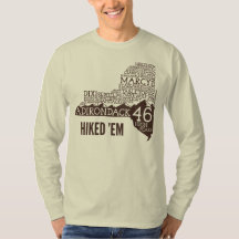 ADK46 Hiked Long Sleeve T - Shirt (Braunes Logo)