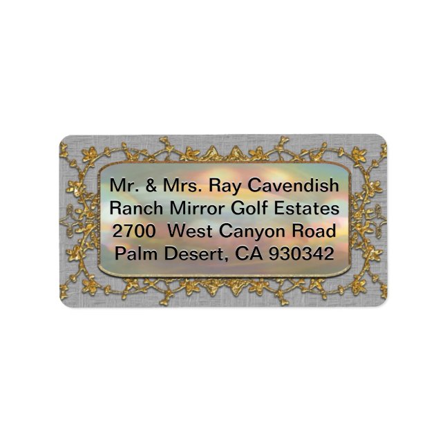 Adlamchelle Winter Elegant Adressaufkleber (Vorne)