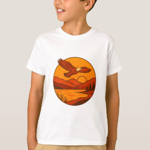 Adle at Sunset - Retro Wilderness Kunst für die Na T-Shirt