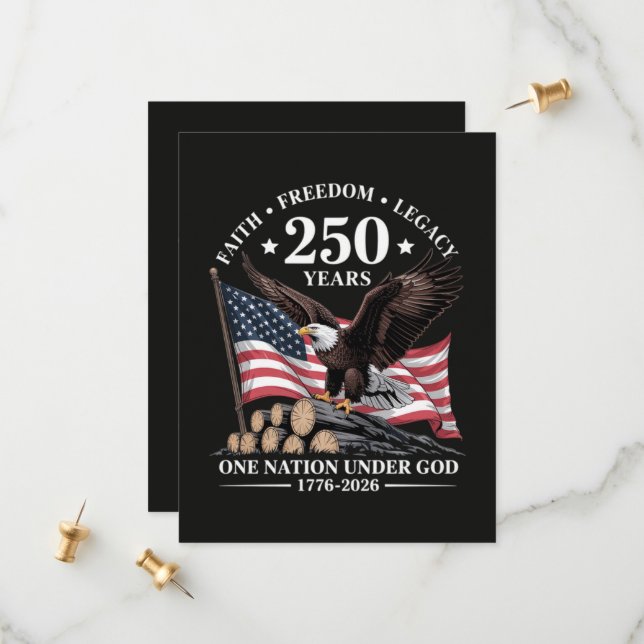 Adler 250. Jubiläum USA Save The Date (Vorderseite/Rückseite Beispiel)