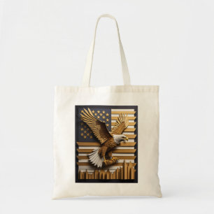 Adler 3D Papierkunst Design T-Shirt Tragetasche