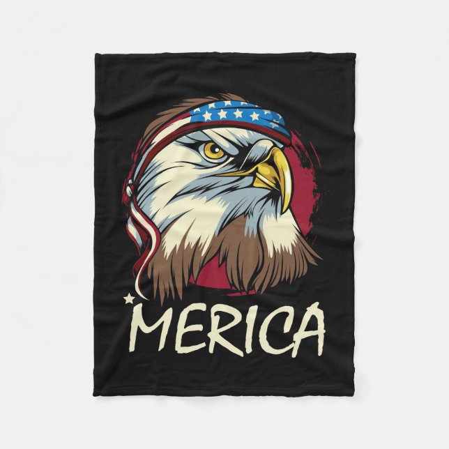 Adler 4. Juli Amerikaner Fleecedecke (Vorderseite)