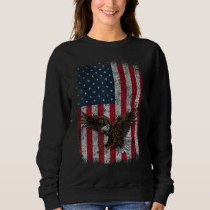 Adler 4. Juli USA-Flagge Amerikanisch Patriotische Sweatshirt