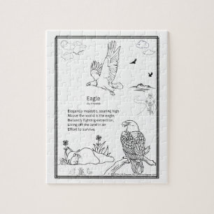 Adler-Akrostichon-Puzzle, 8x10 Zoll, 110 Teile Puzzle