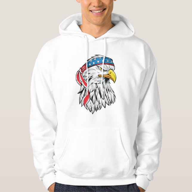 Adler am 4. Juli Hoodie (Vorderseite)