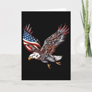 Adler Amerikanische Flagge 4. Juli Adler-Geschenke Karte