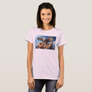 Adler auf Kristallfelsen Fantasy Natur Raubvogel T-Shirt