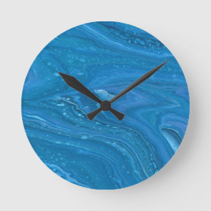 Adler Auge 3 Cool Blaue Abstrakte Uhr