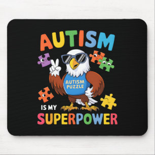 Adler Autismus Ist Meine Superkraft Akzeptiere Unt Mousepad
