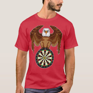 Adler bei Darts mit Dartboard T-Shirt