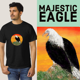 Adler bei Sonnenuntergang im Herzen des Friedens T-Shirt