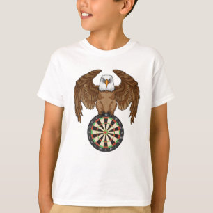 Adler beim Dartspiel mit Dartboard T-Shirt