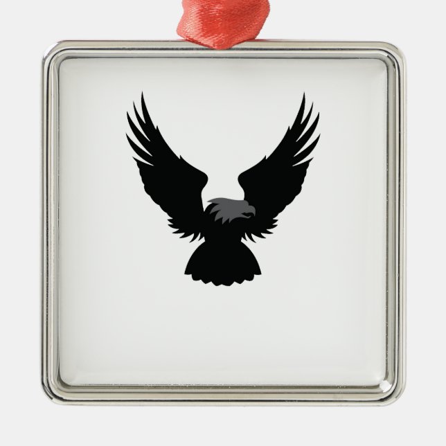 Adler Benfica Silbernes Ornament (Vorne)