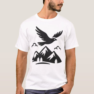 Adler-Berg-Natur-Grafik-T-Shirt T-Shirt