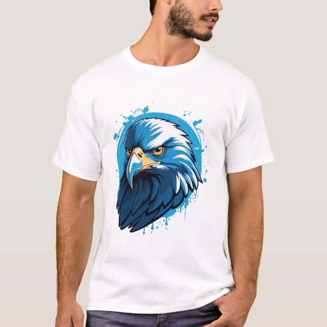 Adler Blau T-Shirt (Vorderseite)