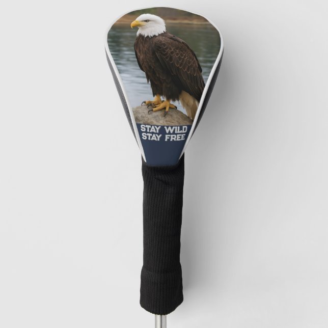 Adler Bleib Wild Bleib Frei Golf Headcover (Vorderseite)