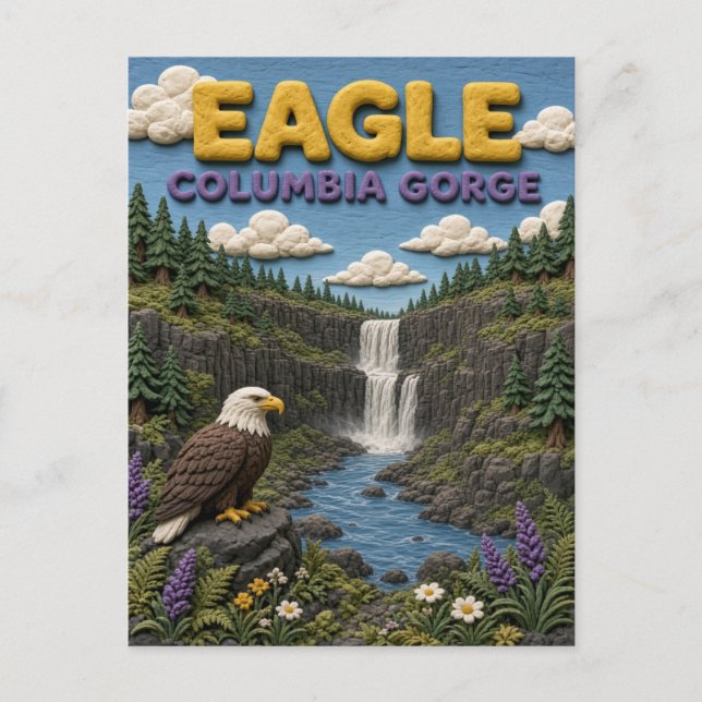 Adler Columbia Gorge Modern KlayKoo Postkarte (Vorderseite)