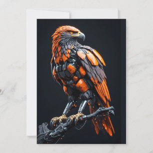 Adler Cyberpunk Mecha Selbstbewusste Augen Einladu Einladung