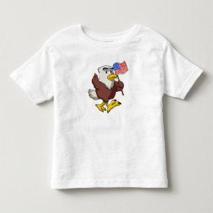Adler, der am 4. Juli die Flagge führt Farbe wäh Kleinkind T-shirt