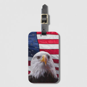 Adler der Amerikanischen Bald und die amerikanisch Gepäckanhänger