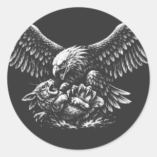 Adler der Asche von BurnsInHell Runder Aufkleber