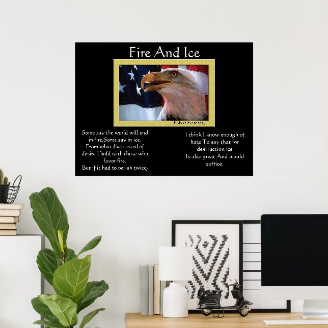 Adler der Feuerwehr und Eisschildkröte 4. Juli Pos Poster (Heimbüro)