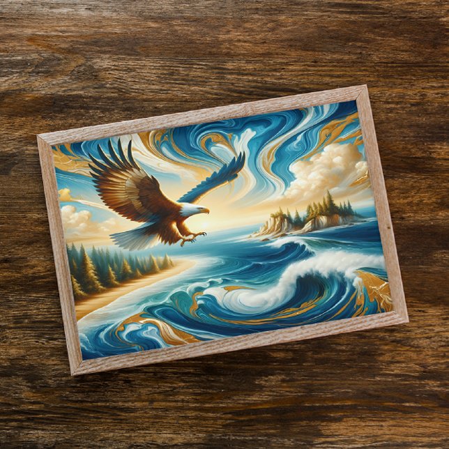 Adler, der über Wasser fliegt Poster (Von Creator hochgeladen)
