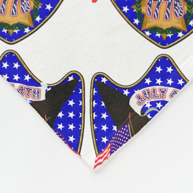 Adler des Unabhängigkeitstages Fleecedecke (Ecke)