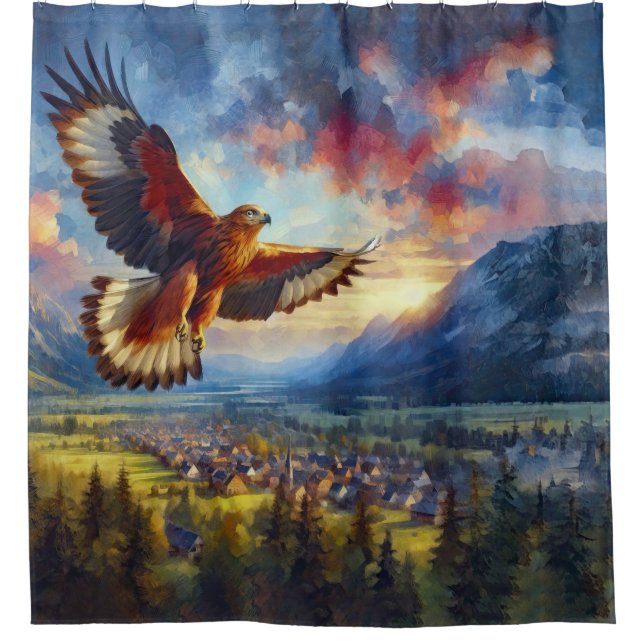 Adler Duschvorhang (Vorderseite)